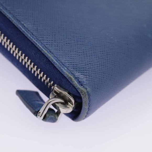 PRADA Long Wallet Leather Blue Auth 104465 - Picture 8 of 16